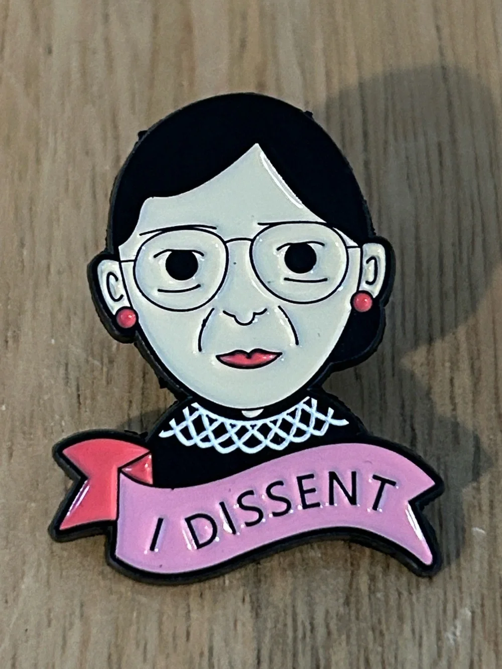 Ruth Bader Ginsburg pin NEW I dissent Pinback RBG Supreme Court justice